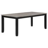 Orleans Furniture - Coaster - Elodie Rectangular 78-inch Extension Leaf Dining Table Black - 121221